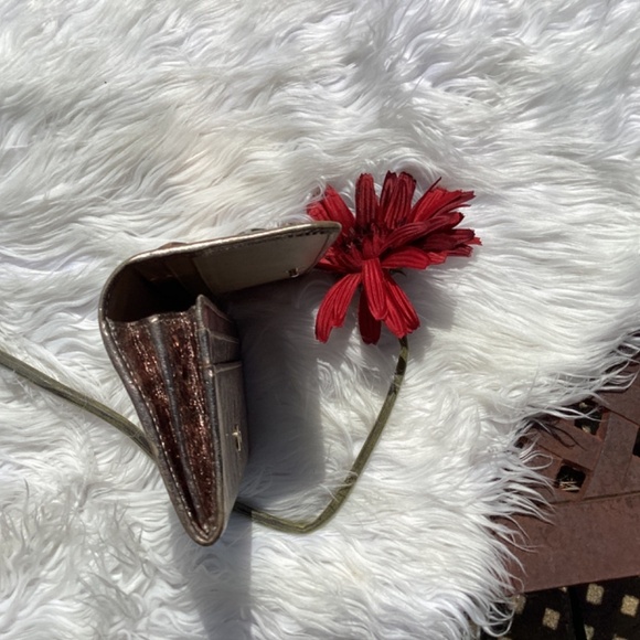 Jimmy Choo Filipe DOA/0C6061 Gold Metallic Star Long Wallet - Picture 8 of 8